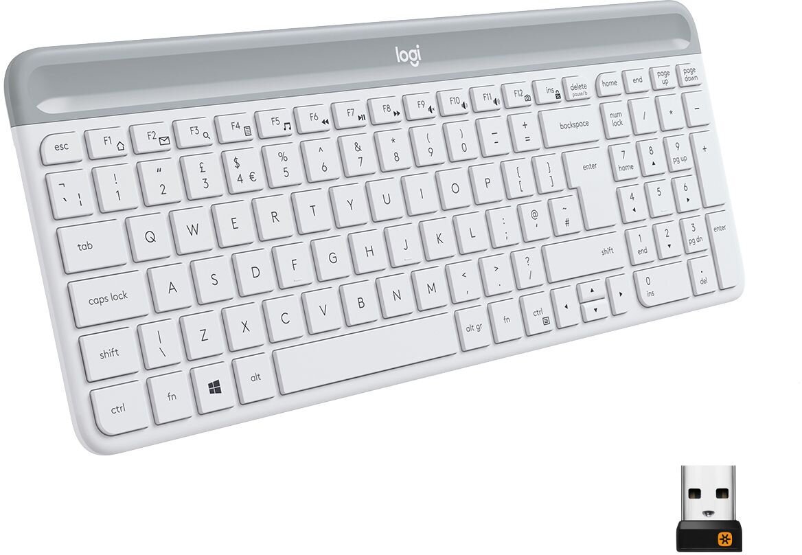 Клавиатура LOGITECH K580, USB, Bluetooth/Радиоканал, черный серый [920-009275] - фото №4