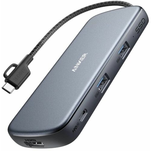 Хаб Anker PowerExpand 4-in-1 SSD USB-C Hub - Серый (A83476A2)