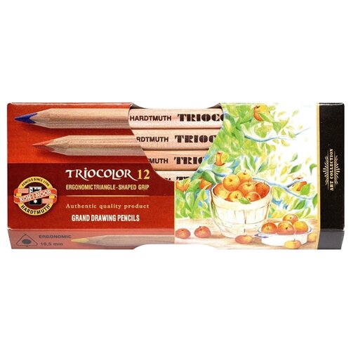 KOH-I-NOOR Карандаши цветные Jumbo Triocolor, 12 цветов (3152N12007KS), 12 шт.