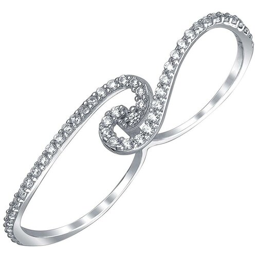 фото Эстет кольцо с фианитами из серебра 01к1511103, размер 17.5