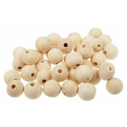 Бусины дерево d 16 мм 40 шт Белоснежка 572₽