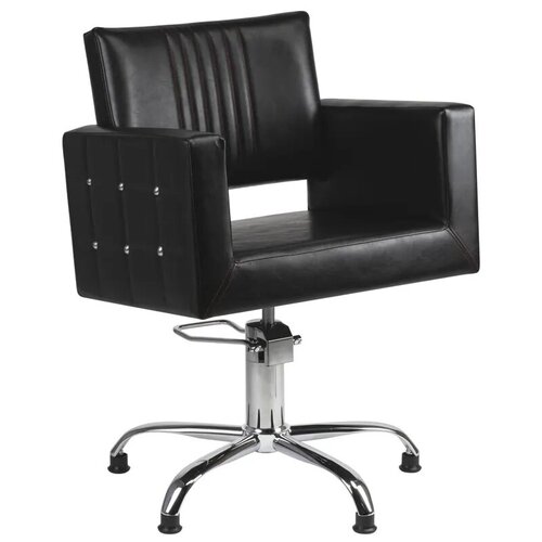 фото Парикмахерское кресло "альберто", черный, гидравлика пятилучье все в салон