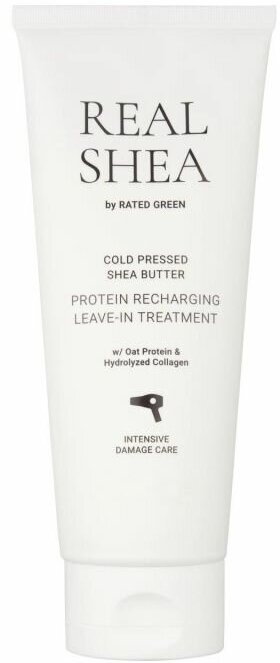 Rated Green Real Shea Восстанавливающий термозащитный крем для волос с маслом ши, 150 мл