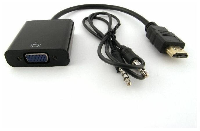 Адаптер-переходник MRM-POWER HDMI - VGA с аудиовыходом 3,5 jack AUX, конвертер