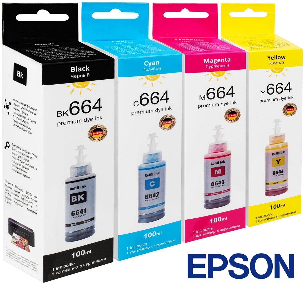 Чернила краска для принтера EPSON 664