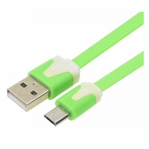 Дата-кабель М1 USB-MicroUSB, 1 м, зеленый дата кабель м1 usb microusb 1 м белый