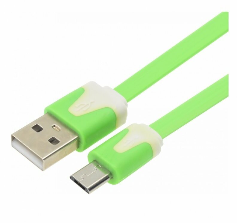 Дата-кабель М1 USB-MicroUSB, 1 м, зеленый