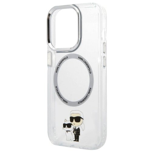 Lagerfeld для iPhone 14 Pro Max чехол PC/TPU NFT Karl & Choupette Hard Transparent (MagSafe), шт