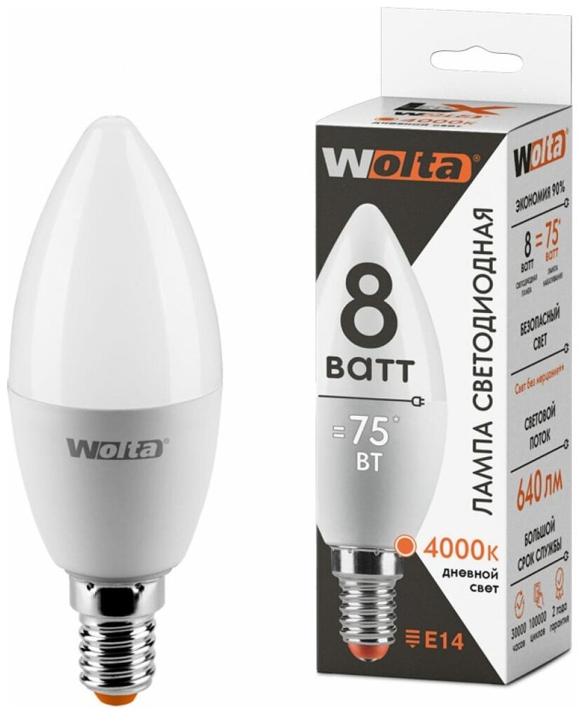 Светодиодная лампа WOLTA LX 30SC8E14