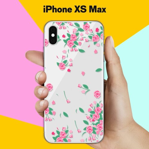 Силиконовый чехол Розочки на Apple iPhone Xs Max силиконовый чехол на apple iphone xs max эпл айфон икс эс макс прозрачный