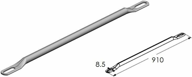 Раскос Alutech TB193S-910 длина 910мм