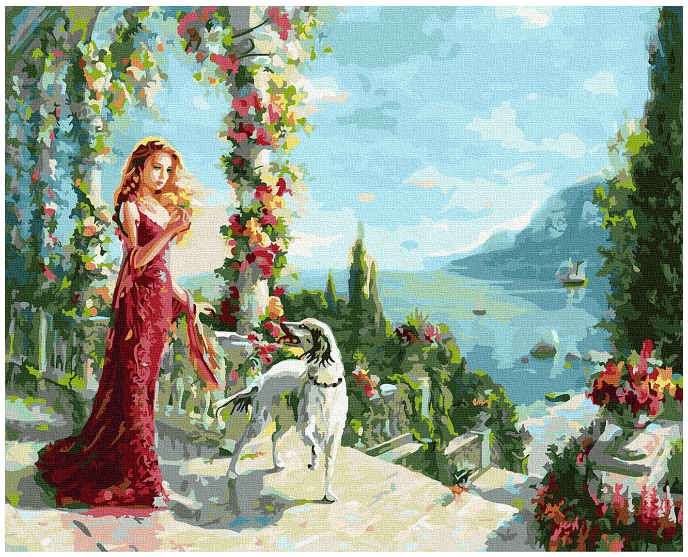 Картина по номерам (40х50) Цветной холст дандорф О. весна (30 цветов) 1/20 KK0707