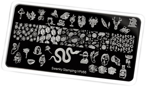 Swanky Stamping пластина 066 12 х 6 см черный