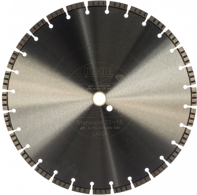 Диск алмазный Standard TS-10 (400 мм 30/25.4 мм 3.4 мм) D.BOR S-TS-10-0400-030