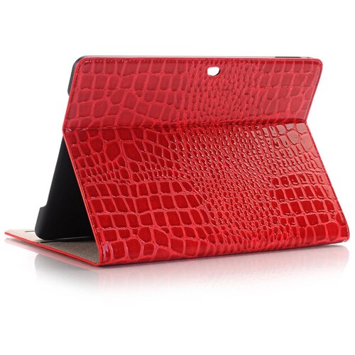 фото Чехол-футляр mypads для планшета samsung galaxy tab 3 10.1 gt-p5200/p5210/p5220 из лаковой рельефной кожи под крокодила алый огненный красный