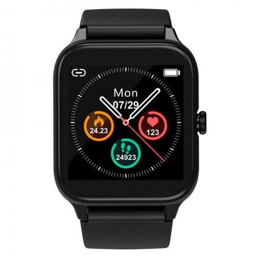 Смарт-часы R3 15 уведомления контроль ЧСС 12 режимов фитнеса черные 291800₽