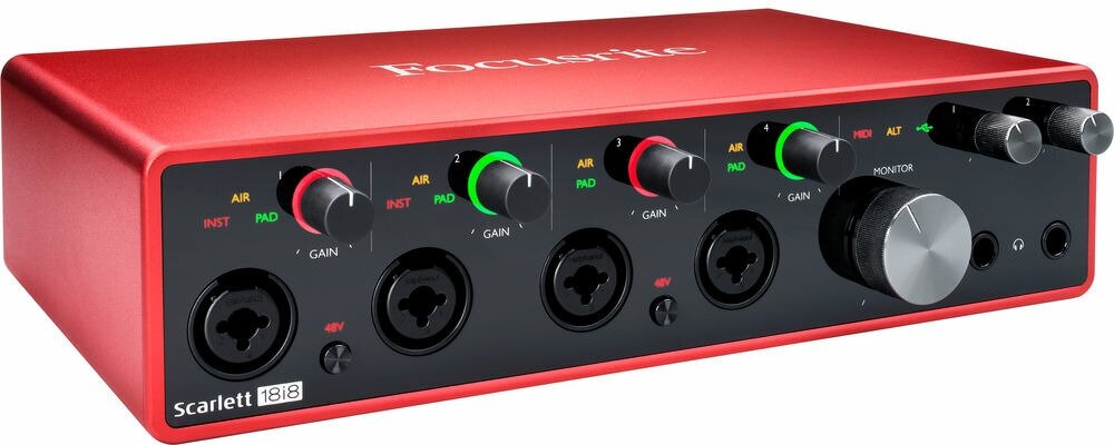 Внешняя звуковая карта с USB FOCUSRITE Scarlett 18i8 3rd Gen