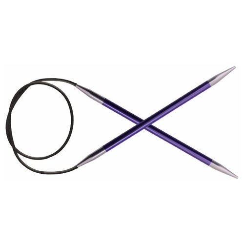 Спицы Knit Pro Zing, диаметр 7 мм, длина 120 см, общая длина 120 см, аметистовый