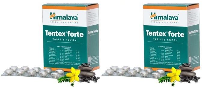 Порошок растений Тентекс Форте (Tentex Forte) для мужского здоровья афродизиак при нарушениях эрекции 2х100 таб.