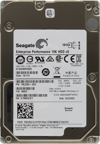 Жесткий диск Seagate 1MJ200 600Gb SAS 2,5" HDD