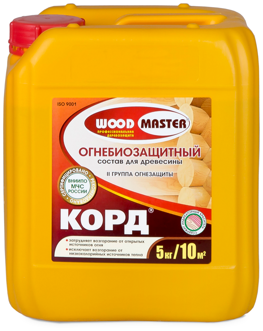 Огнебиозащитный состав WOODMASTER корд (5кг.)