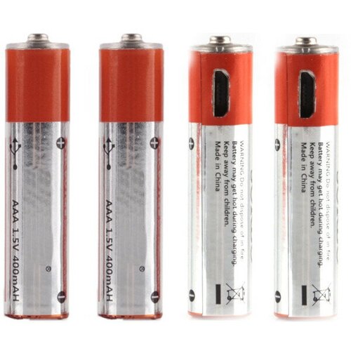 Аккумулятор AAA - Sorbo 400mAh 1.5V с Micro USB портом (4шт) SOA-04