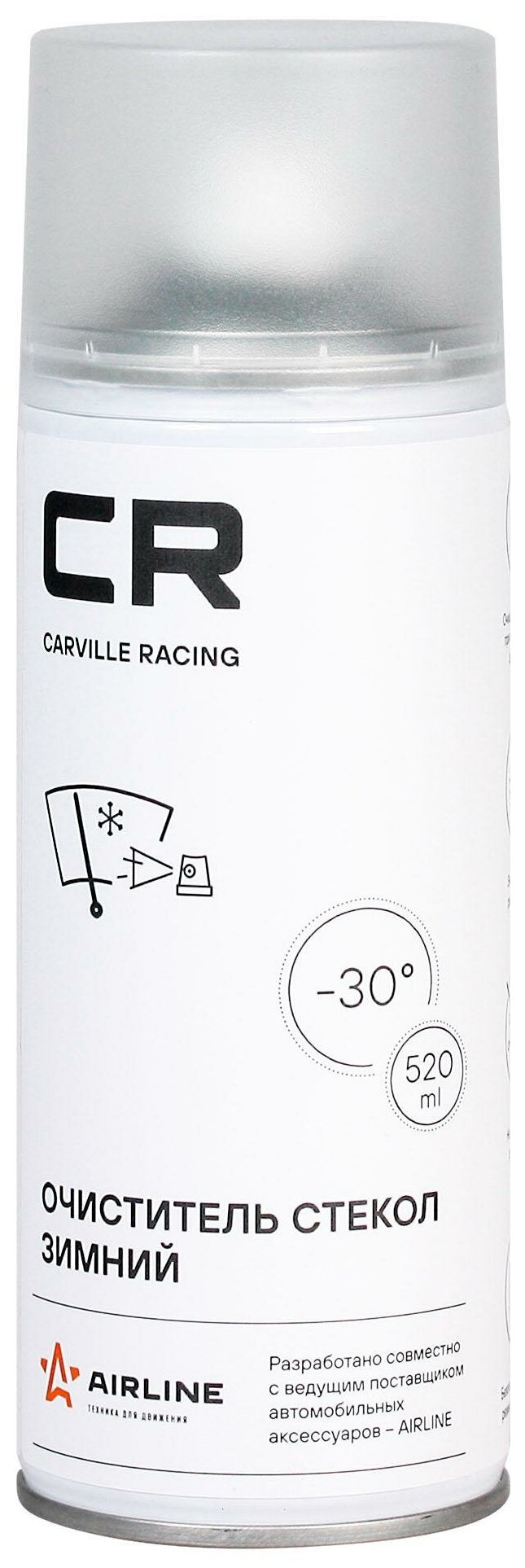 Очиститель стекол зимний аэрозоль 520 ml Carville Racing