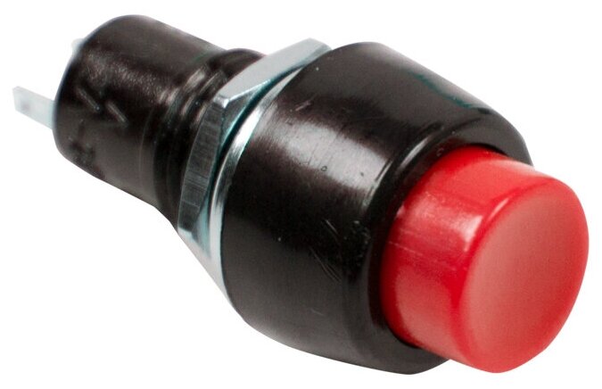 Выключатель- кнопка 250V 1А (2с) ON- OFF красная Micro REXANT цена за 1 шт