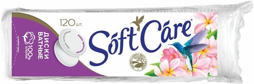 Фабрика Ромакс Ватные диски косметические для очищения кожи Soft Care, 120 шт