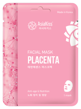 AsiaKiss Маска тканевая для лица с экстрактом плаценты - Placental essence facial mask, 25г