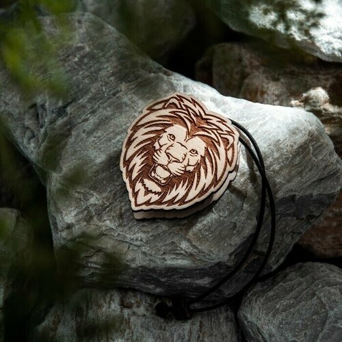 Подвеска автомобильная Лев дерево войлок для пропитки аромамаслом 503₽