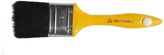 Кисть Deltaroll с желтой ручкой, черная щетина, 100x16 мм, 12999
