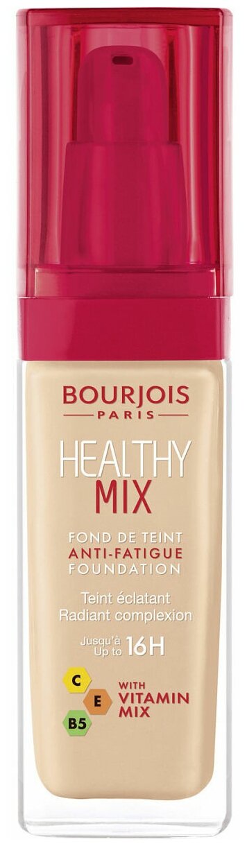 Bourjois Тональный крем Healthy Mix, 30 мл, оттенок: 50,5 Light Ivory, 3 шт.