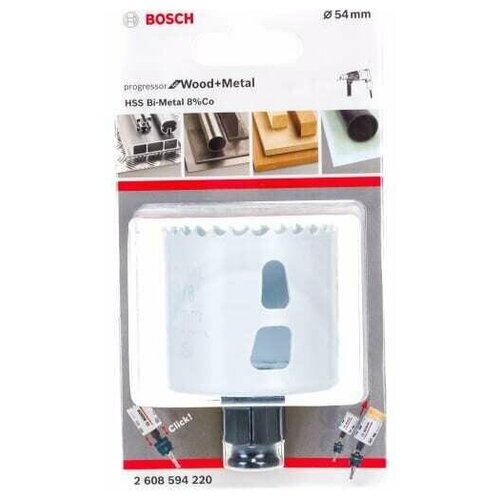 Коронка BOSCH металл/дерево/пластик 54х38мм POWER-CHANGE BiM Progressor коронка bosch bim progressor 54 mm new 2608594220