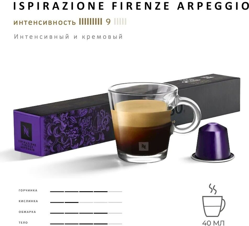 Кофе в капсулах Nespresso Original Ispirazione ARPEGGIO , 10 капсул