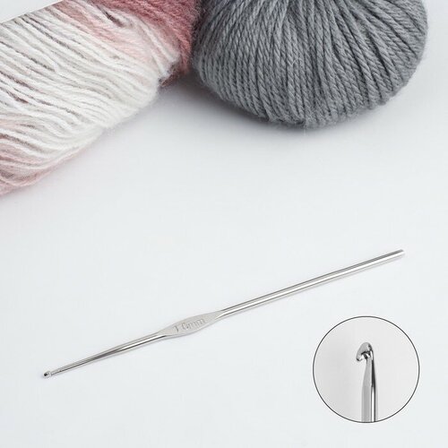 Крючок для вязания, железный, d = 1 мм, 12,5 см (10шт.)