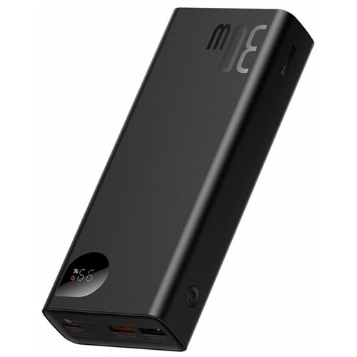 Внешний аккумулятор Baseus Adaman Metal Digital Display Fast Charge Power Bank 20000mAh 30W Black PPAD030001 498000₽