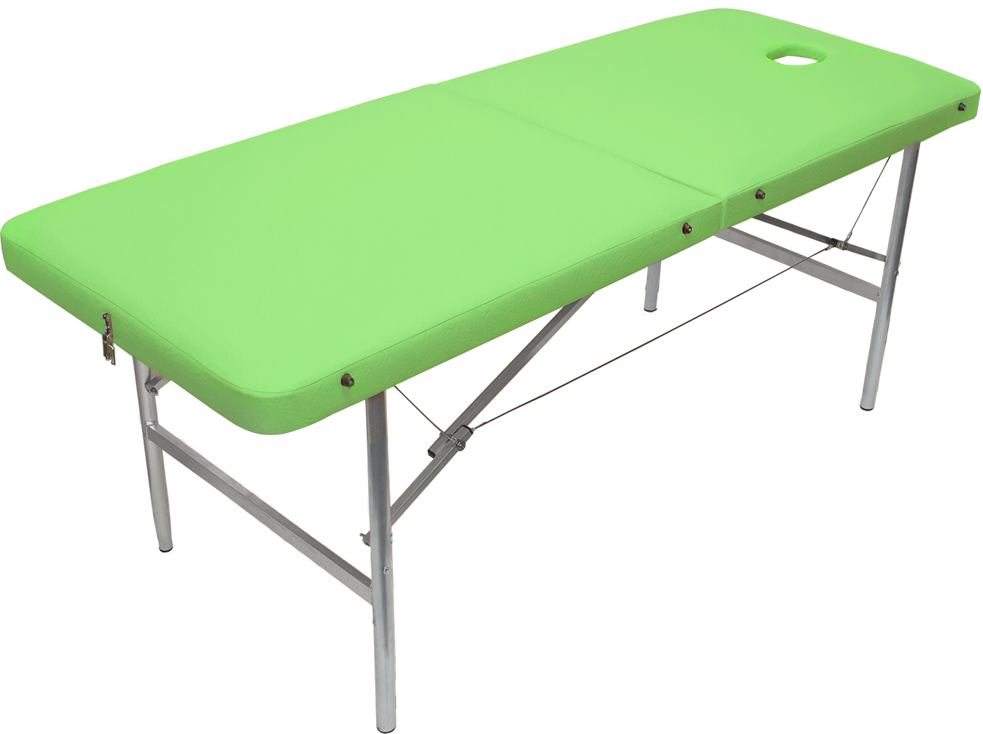 Массажный стол универсальный XL, складной, 190х70, вырез для лица, ножки сталь, для массажа, для расслабляющего массажа, для работы на выезде, экокожа, фисташковый