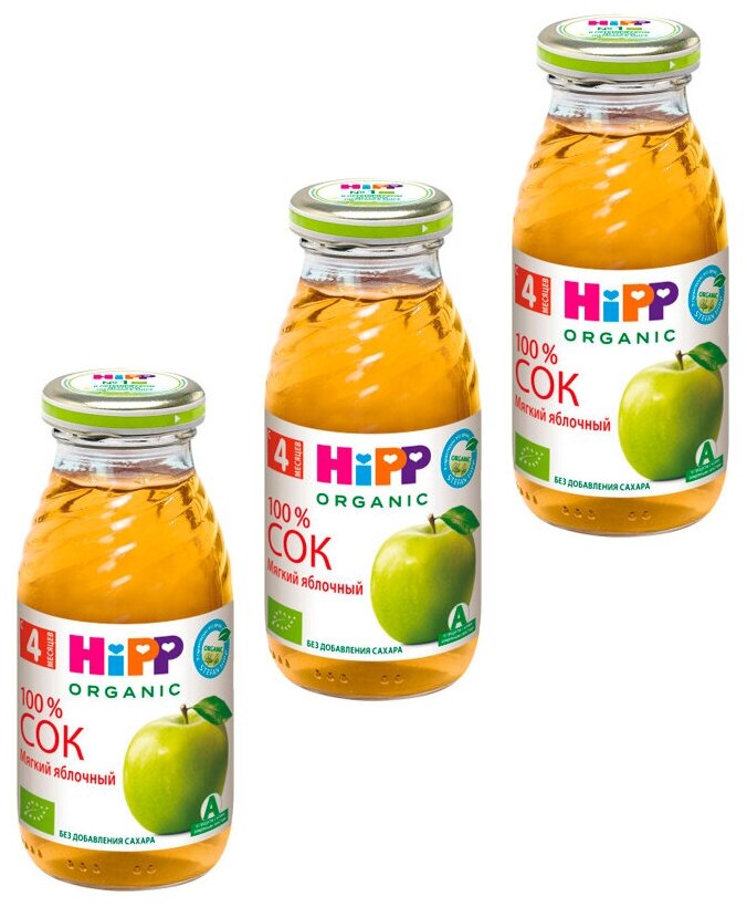 Сок Hipp Bio juice Яблочный мягкий, 200мл - фото №1