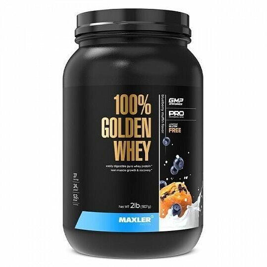 Maxler 100% Golden Whey, 908 гр. (маффин черничный)