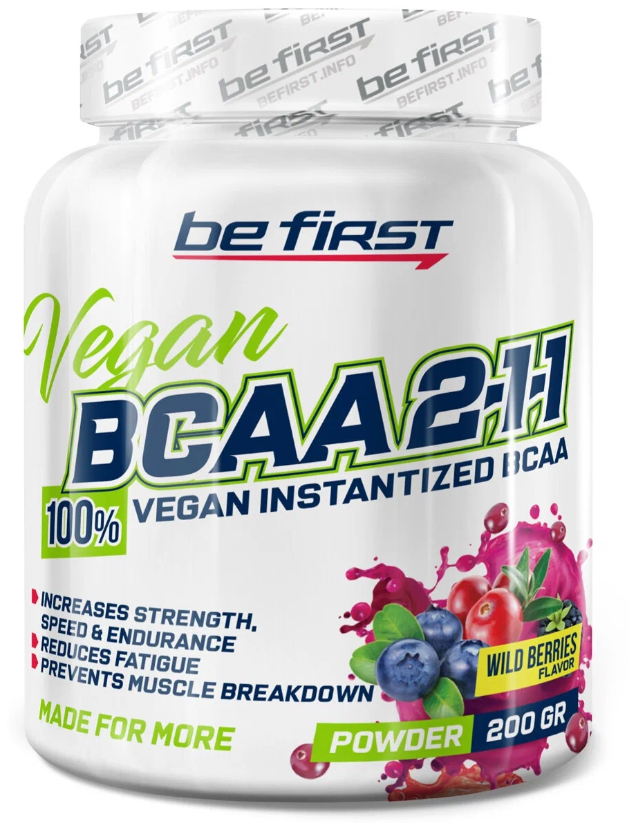 Be First BCAA 2:1:1 VEGAN (200 гр) (лесные ягоды)