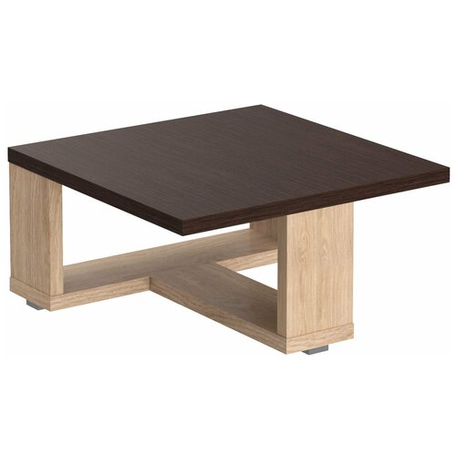 Столик журнальный Skyland Coffee CT 884, ДхШ: 80 х 80 см, толщина столешницы: 3.8 см, венге магия/дуб девон