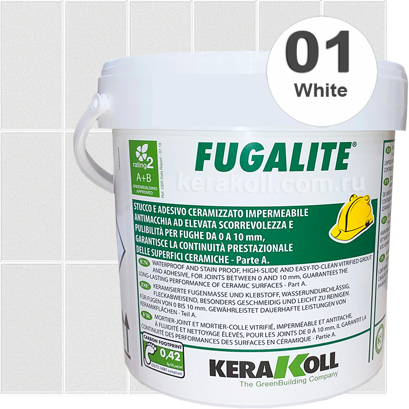 Затирка Kerakoll Fugalite Eco 01 white, 3 кг