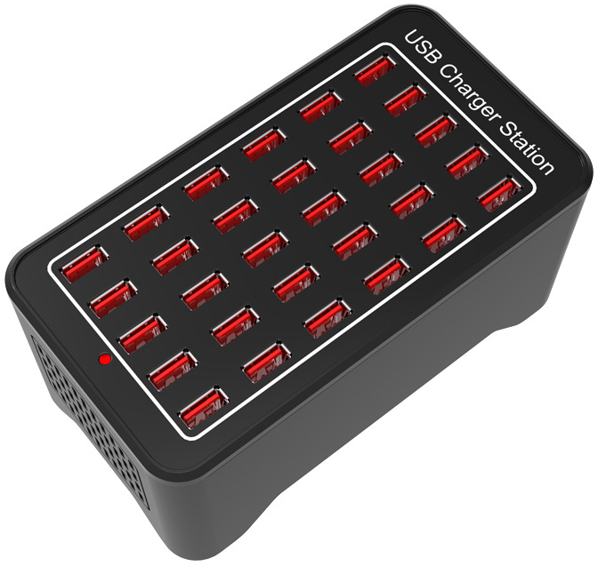 Зарядная станция PALMEXX YFY-A75 30*USB (5V-2.4A), 150W, цвет чёрный