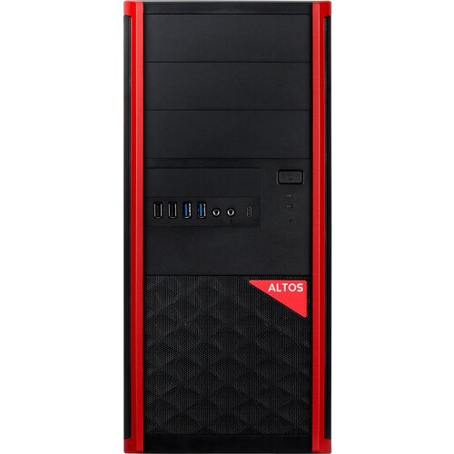 Altos P10 F7/Intel Core i5-11400 2.60GHz Hexa/8GB+256GB SSD/GF RTX3070 Blower 8GB/noOS/1Y/BLACK+RED