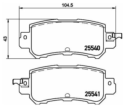 Колодки тормозные задние Sangsin Brake для MAZDA CX-5 / CX-5II, 4 шт