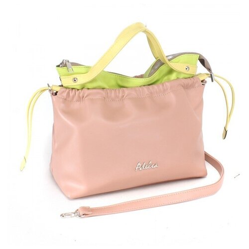 фото "сумка женская искусственная кожа adel-212/мм, 1отд+кар/пер, роз/желт sale 232062" adelia