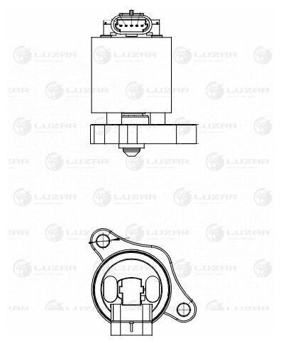 Клапан EGR (рециркуляции выхл. газов) Luzar LVEG 2103