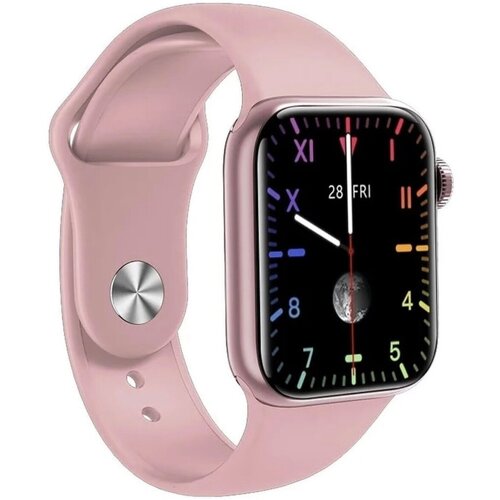 Умные часы NOVELTY 2022 Series 8 / Смарт часы / smart watch / Смарт часы с беспроводной зарядкой 44 мм / Розовый