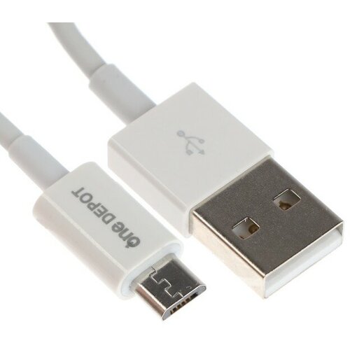 ONE DEPOT Кабель ONE DEPOT S22V, microUSB - USB, 2.4 А, 1 метр, белый